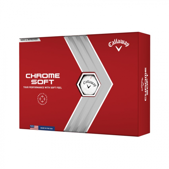 Callaway Chrome Soft Hvit - 12 Golfballer i gruppen Golfhandelen / Golfballer  / Nye Golfballer hos Golfhandelen Ltd (ChromeSoft 12)